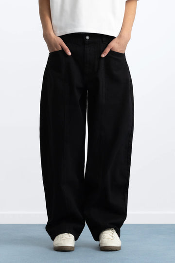 Barrel Jeans Black