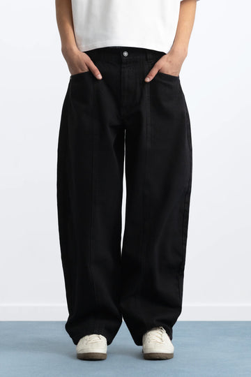 Barrel Jeans Black