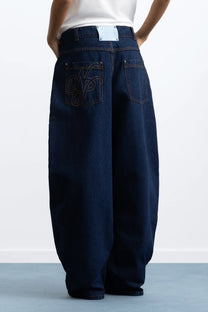 Barrel Jeans Raw Indigo