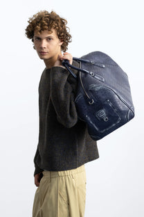 Metal Barrel Bag Navy