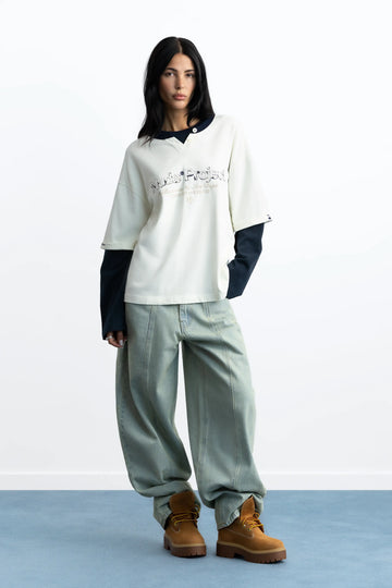 Double Neck Long-Sleeve Tee