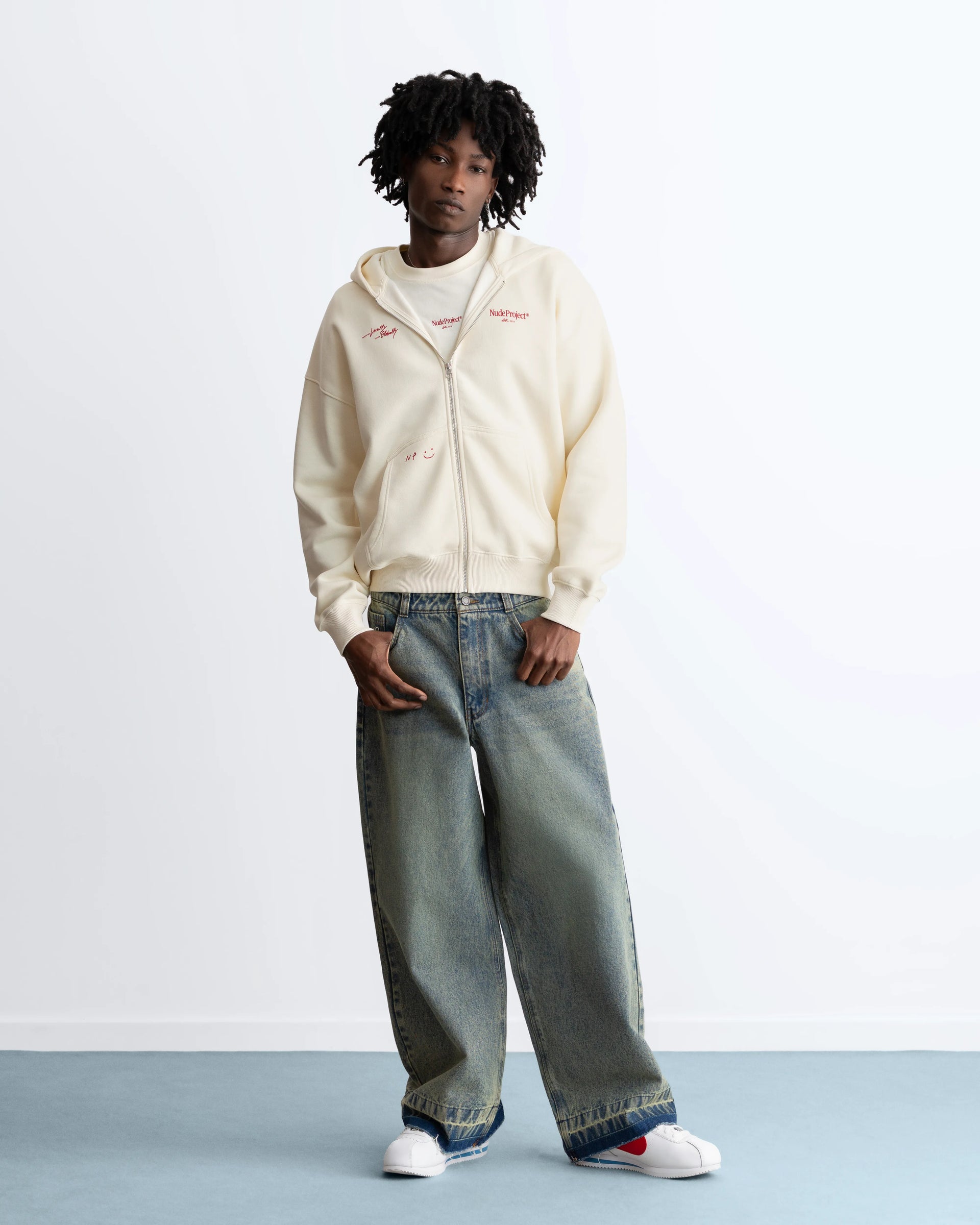 Global Soon Zip-Up Hoodie Marshmallow