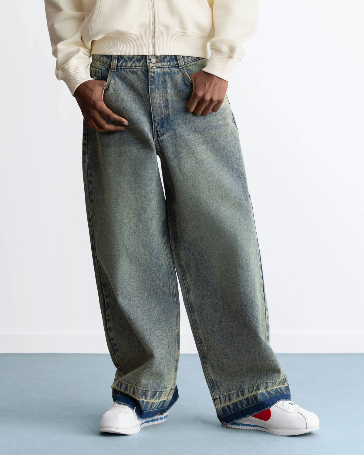 Old Baggy Jeans Light Indigo Dirty Wash