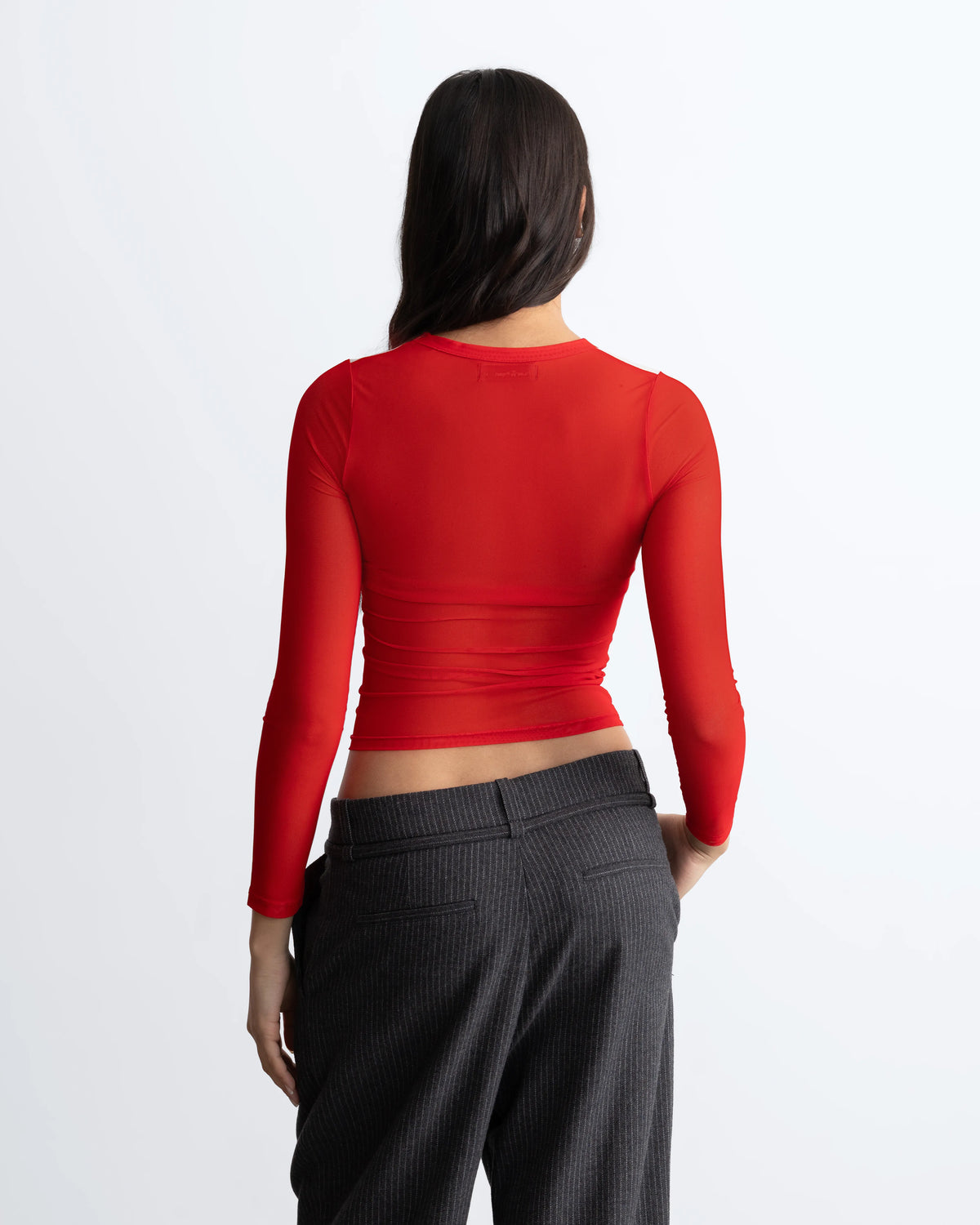 Rally Mesh Long-Sleeve Tee Red