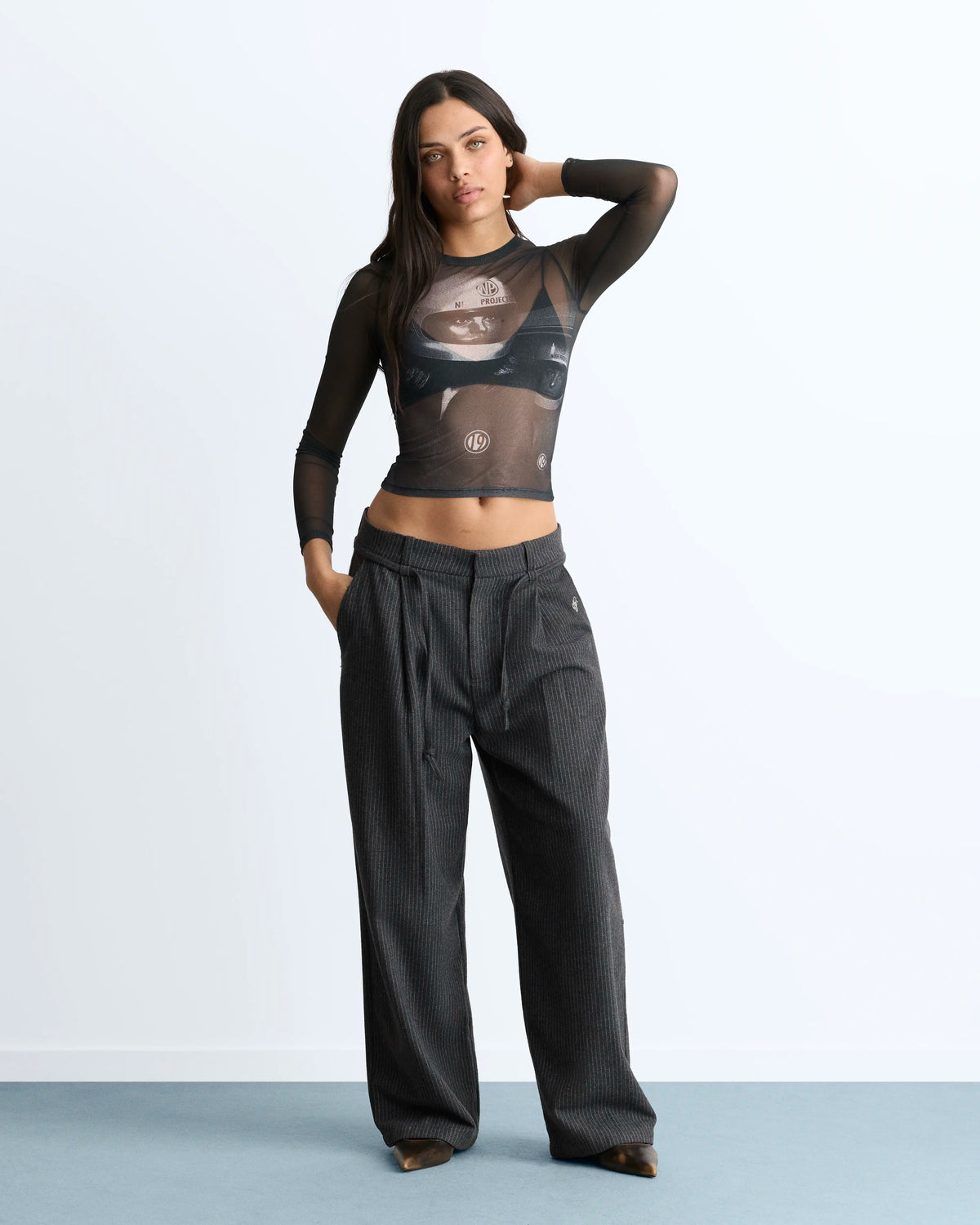 Rally Mesh Long-Sleeve Tee Ash