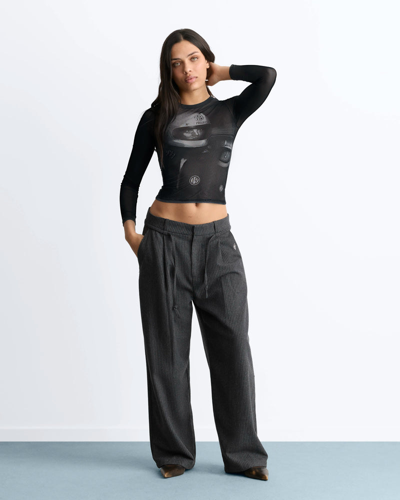 Rally Mesh Long-Sleeve Tee Ash