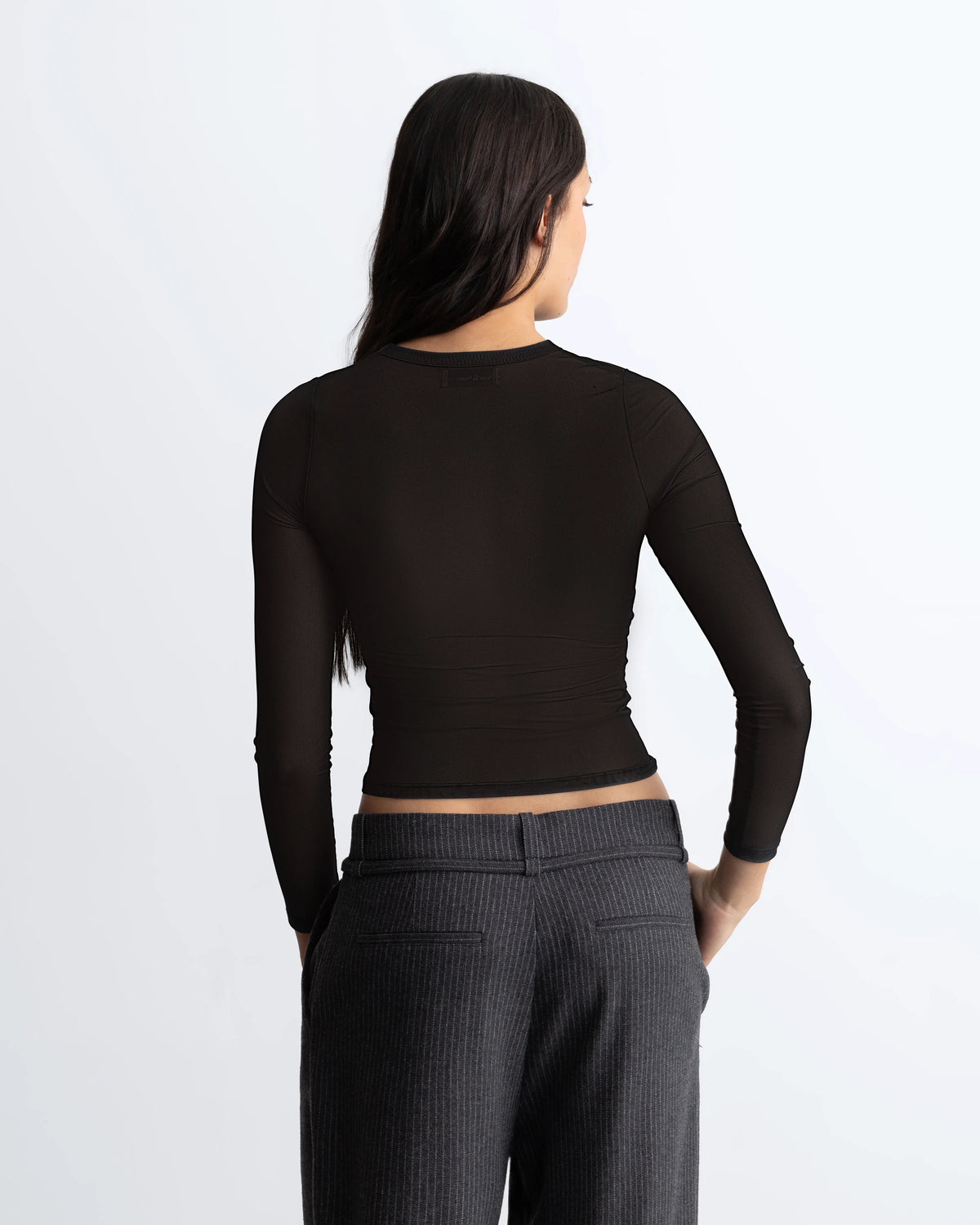 Rally Mesh Long-Sleeve Tee Ash