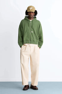 Script Zip-Up Hoodie Green