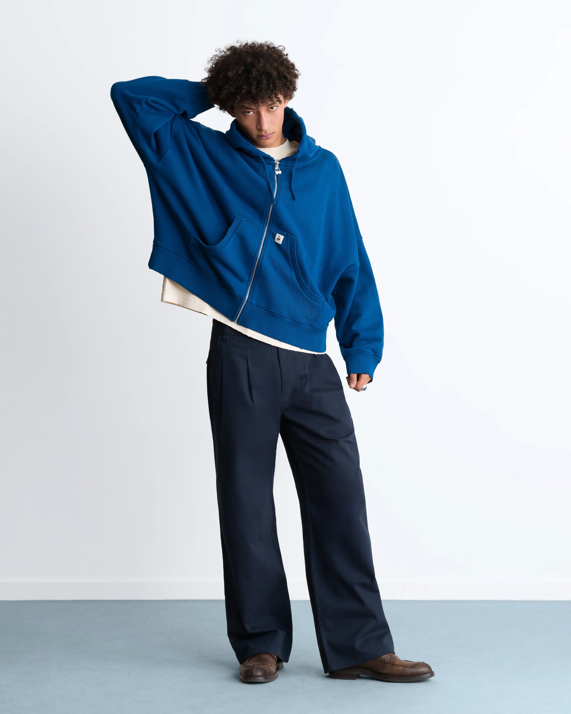 Vinyl Chino Pants Navy 2026