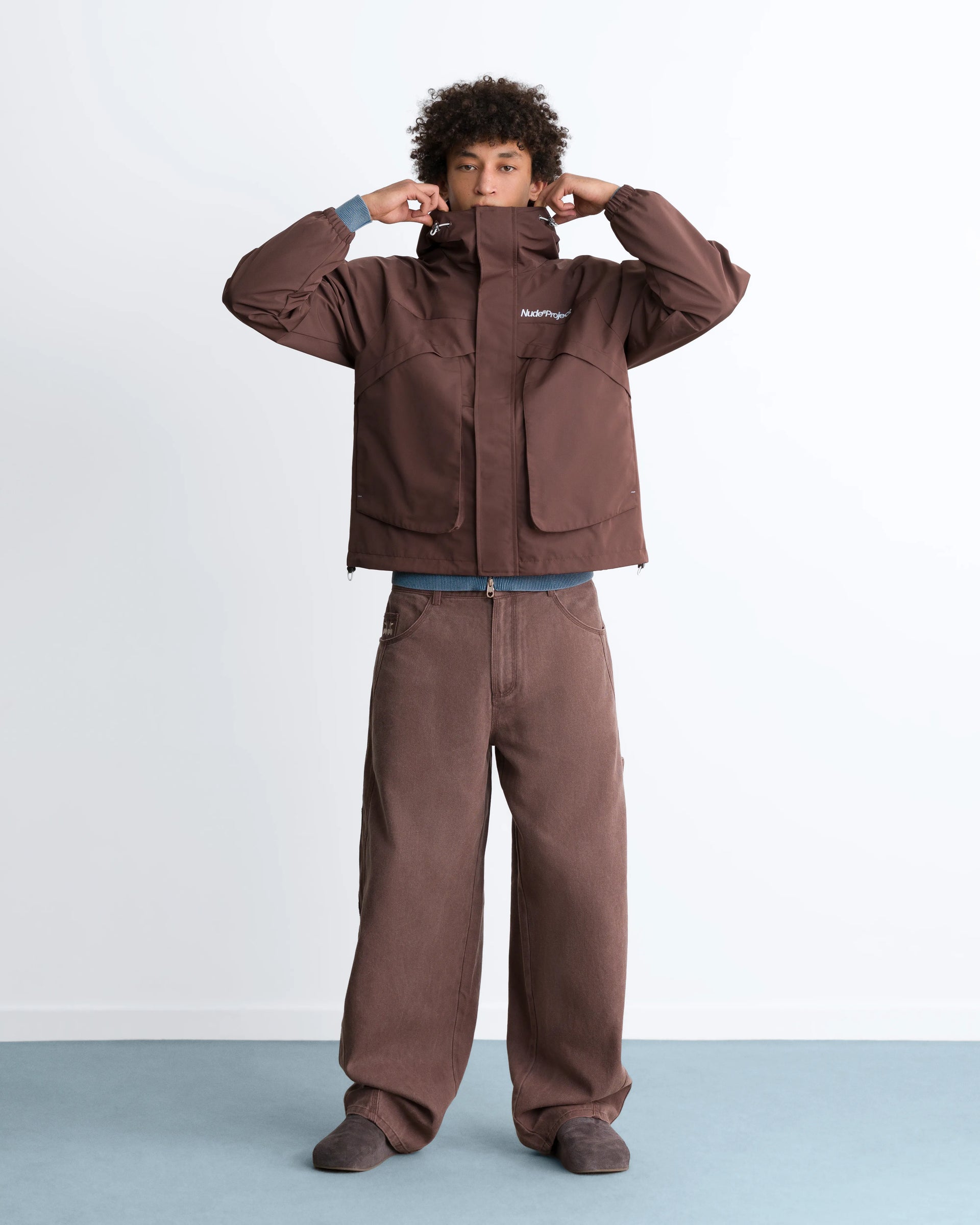 Miles Windbreaker Jacket Brown