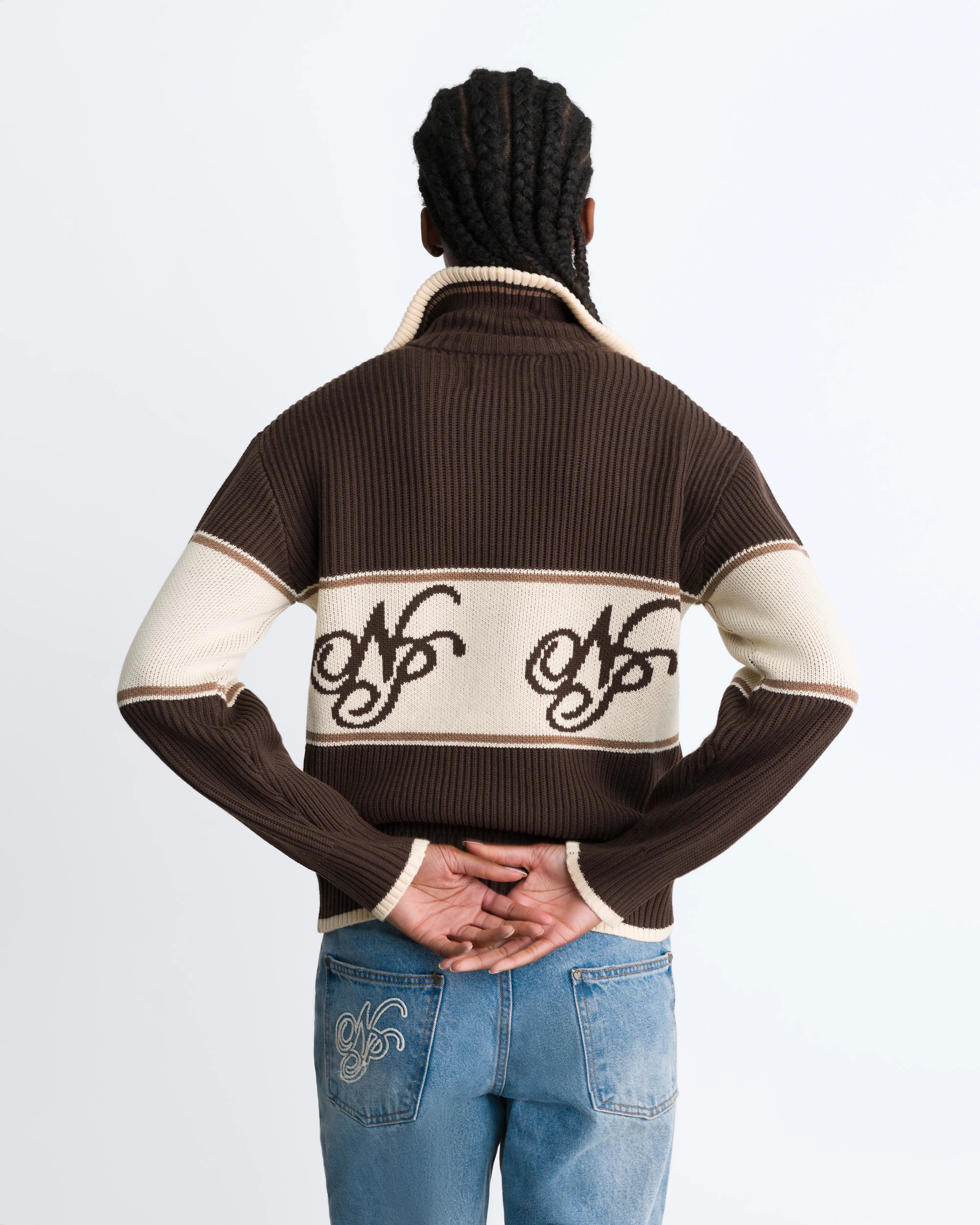 Voyage Knit Zip-Up Cardigan Brown – Nude Project Voyage Knit Zip-Up Cardigan Brown – Nude Project