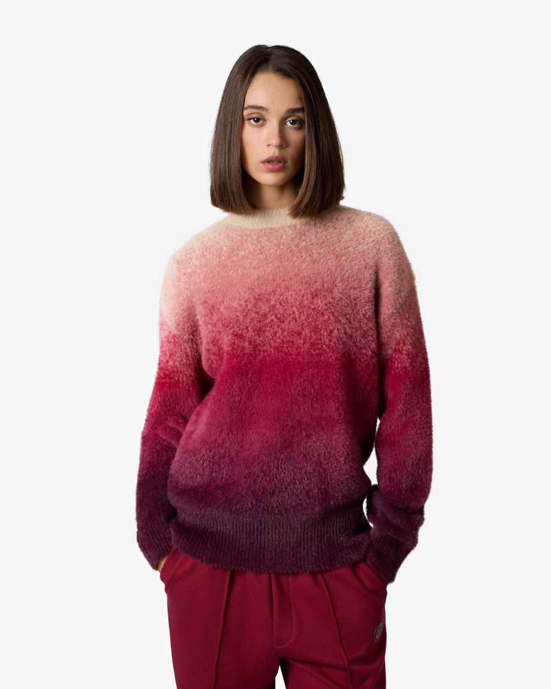 GRADIENT COZY SWEATER RED