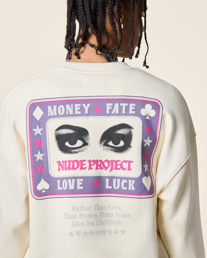 FORTUNE CREWNECK MARSHMALLOW