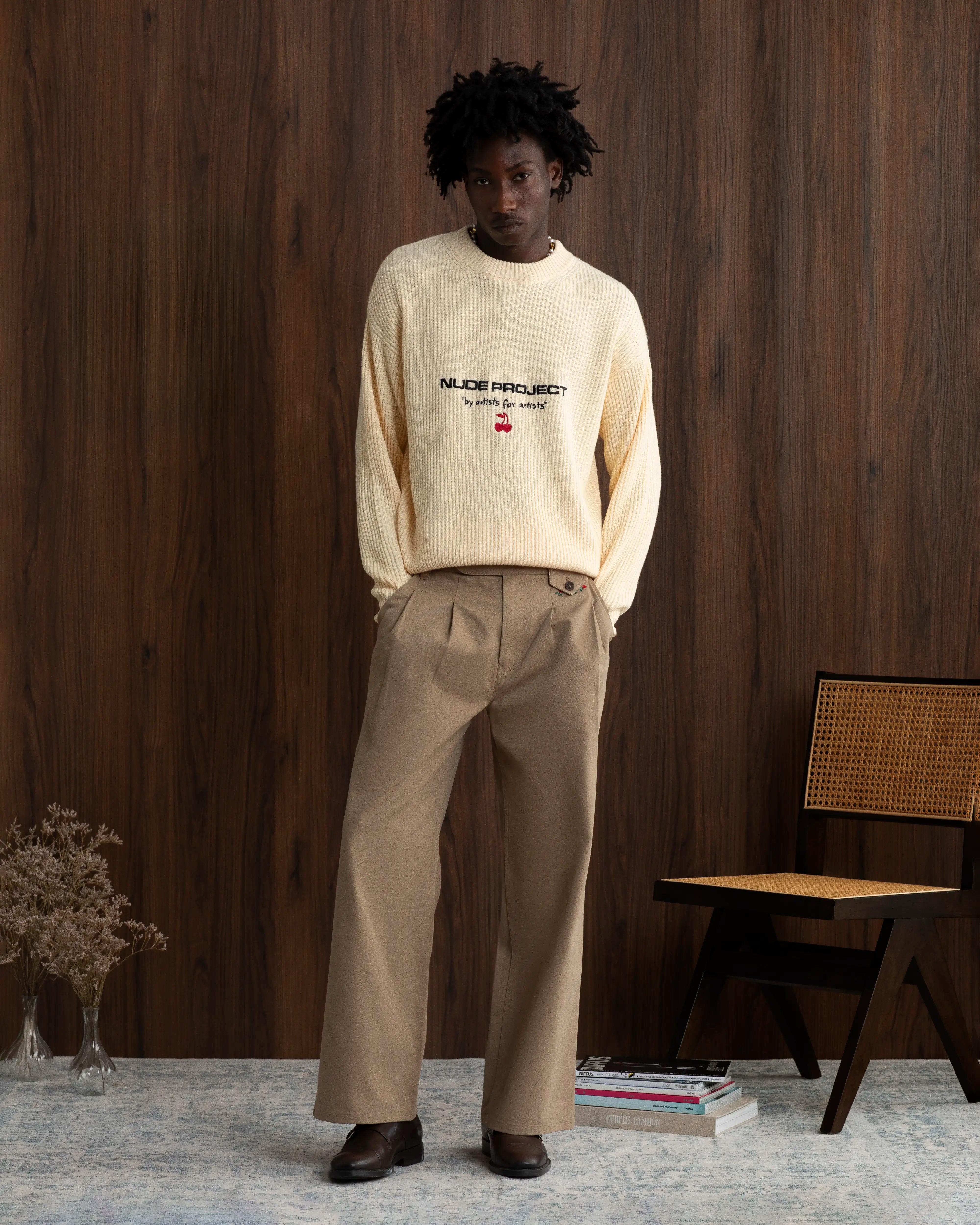 Wavy Knit Sweater Off-White – Nude Project Wavy Knit Sweater Off-White – Nude Project