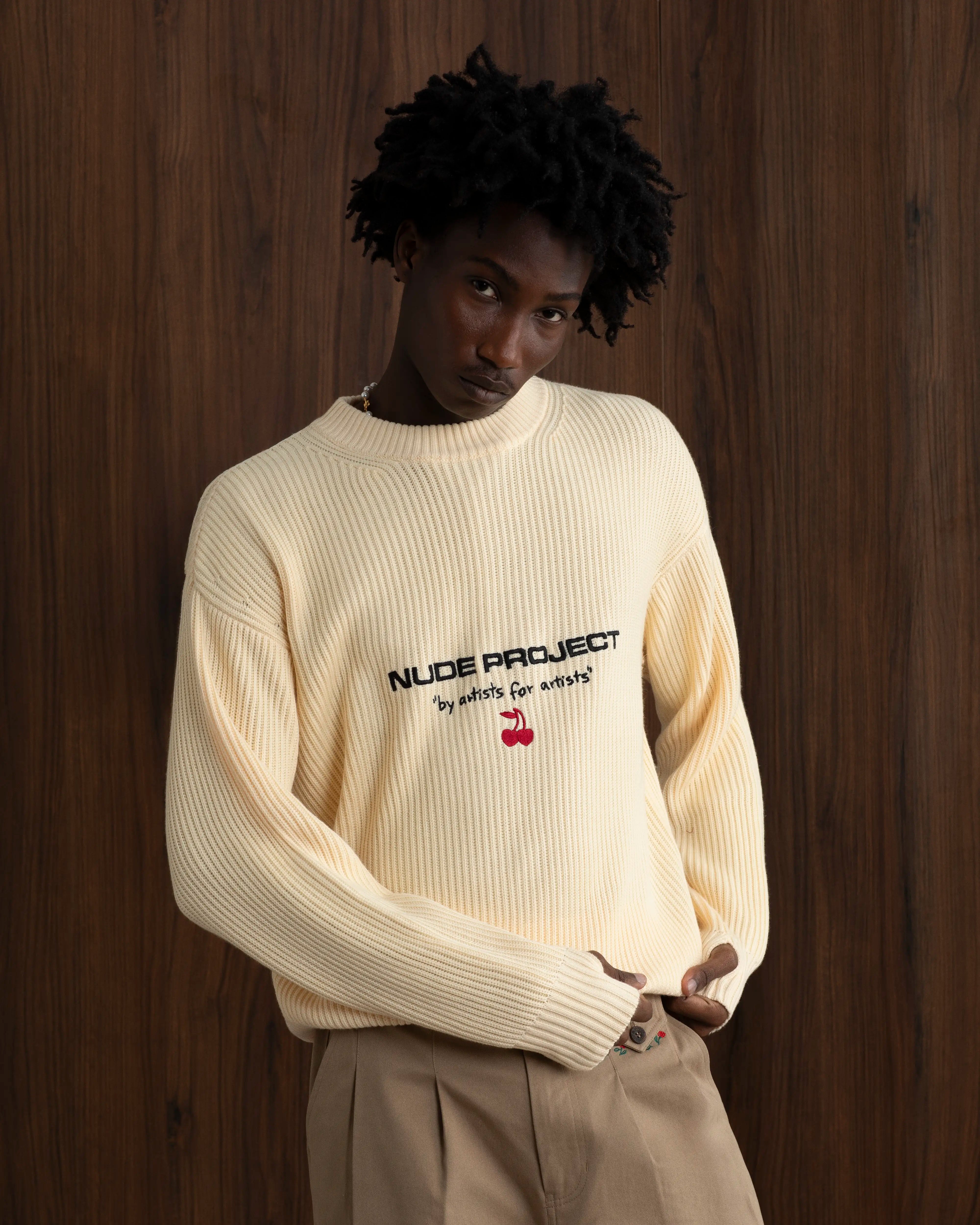 Wavy Knit Sweater Off-White – Nude Project Wavy Knit Sweater Off-White – Nude Project