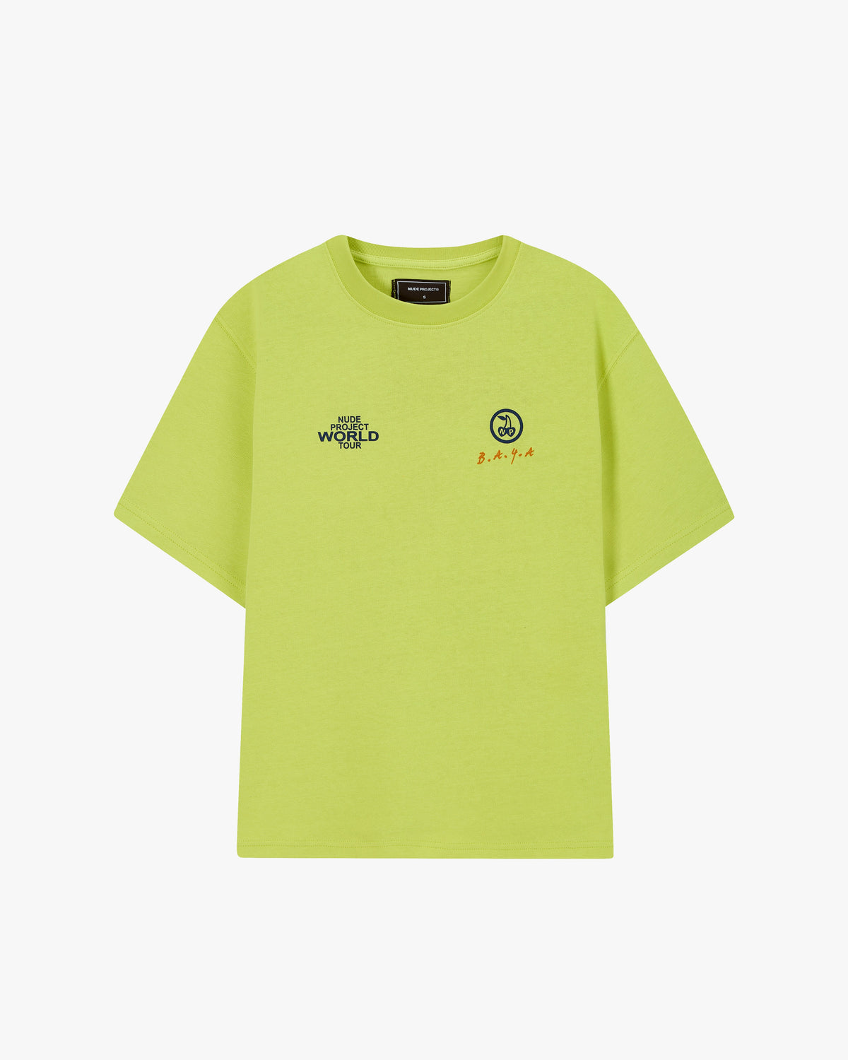 Nude Tour Tee Lime Green