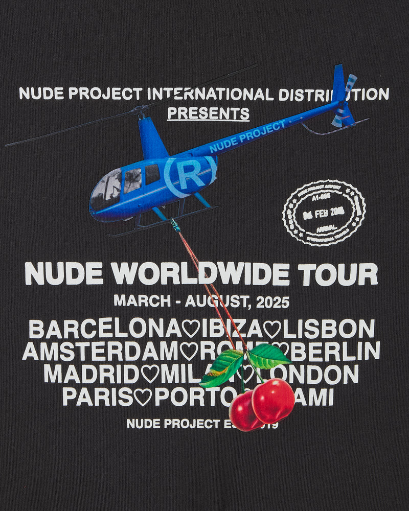 SUDADERA NUDE TOUR NEGRO OSCURO