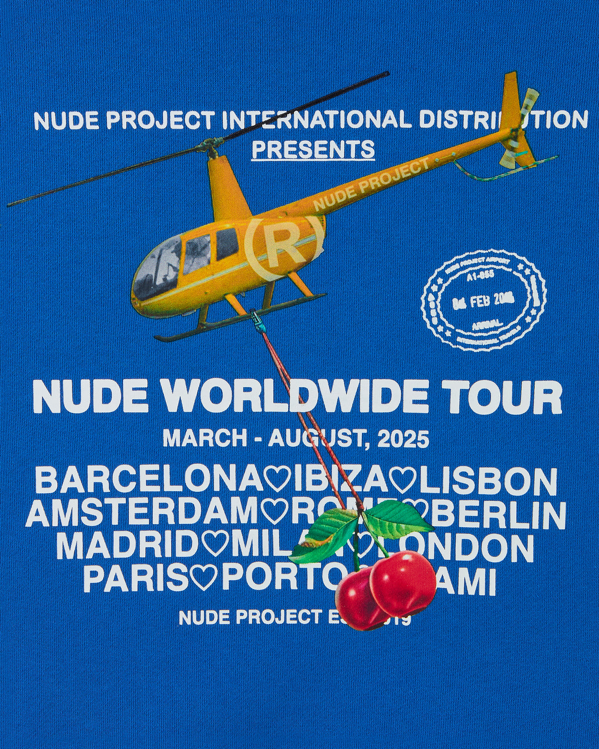 NUDE TOUR HOODIE BLUE