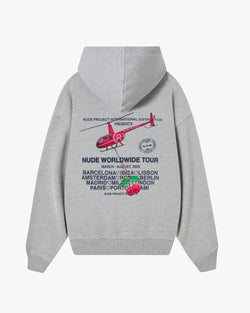 NUDE TOUR HOOD GREY MELANGE