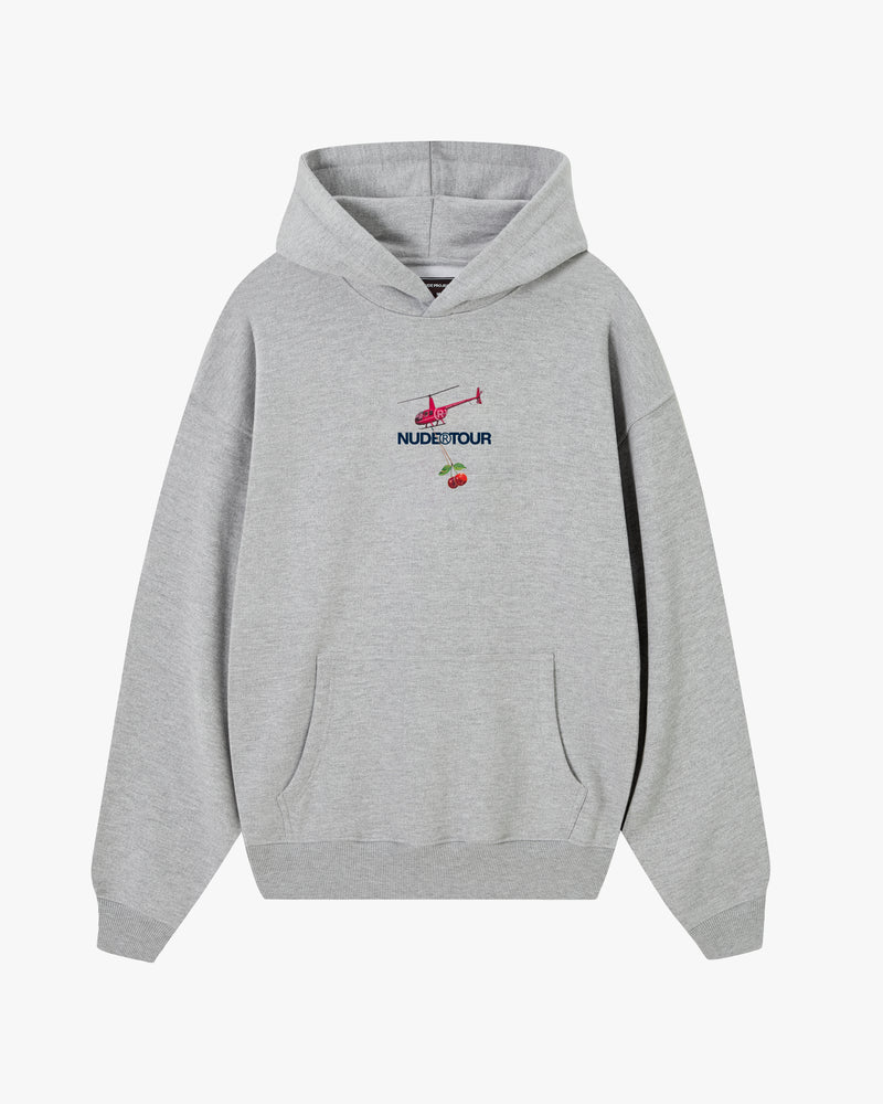 NUDE TOUR HOODIE GREY MELANGE