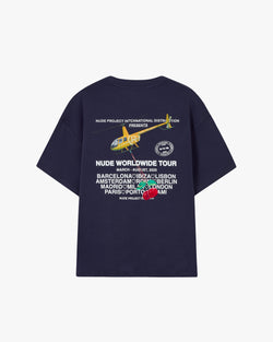 CAMISETA NUDE TOUR AZUL MARINO