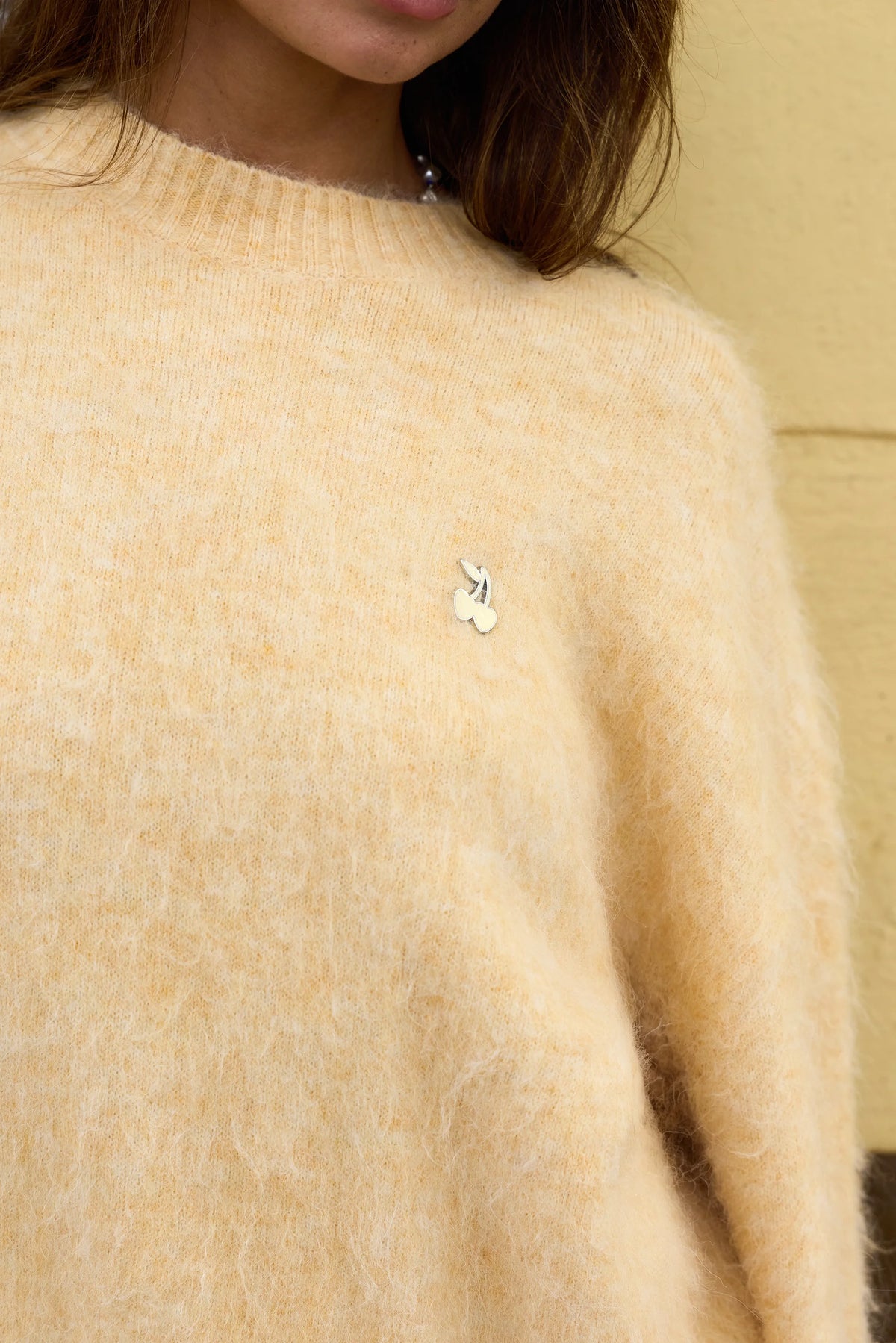 Alpaca Knit Sweater Yellow
