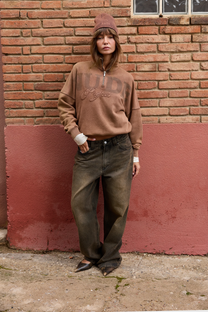 Daegu Quarter-Zip Brown
