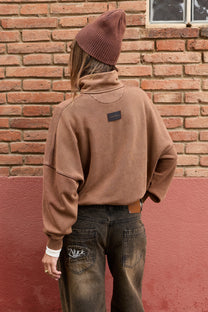 Daegu Quarter-Zip Brown