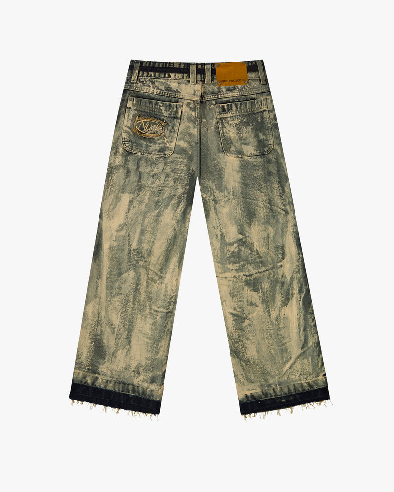 OLD BAGGY DENIM PANTS PAINTED