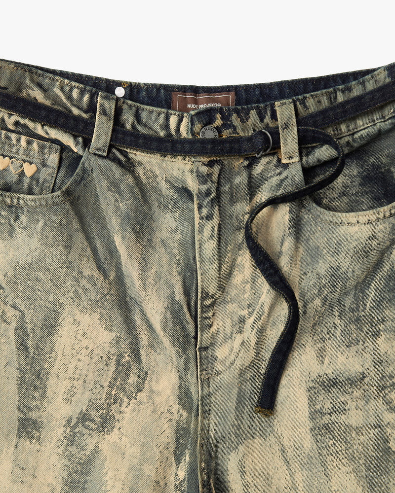 OLD BAGGY DENIM PANTS PAINTED