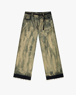 OLD BAGGY DENIM PANTS PAINTED