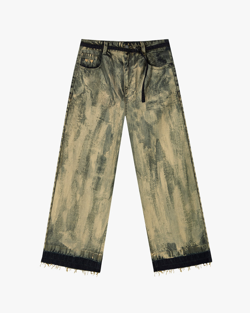 OLD BAGGY DENIM PANTS PAINTED