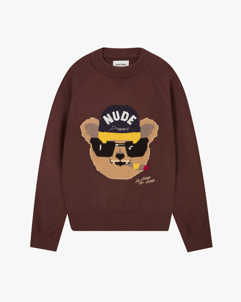 Teddy Knit Sweater Brown