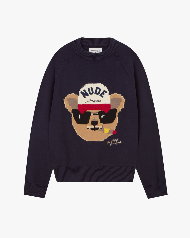 Teddy Knit Sweater Blue