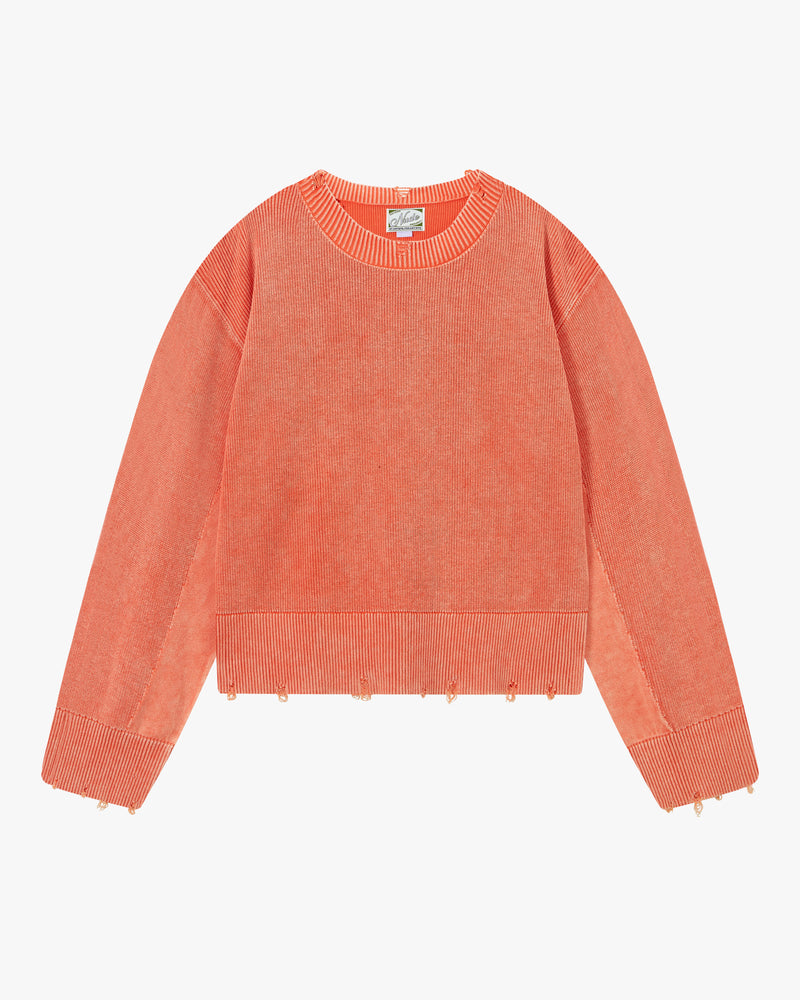 PERFECT CROP KNIT PEACH