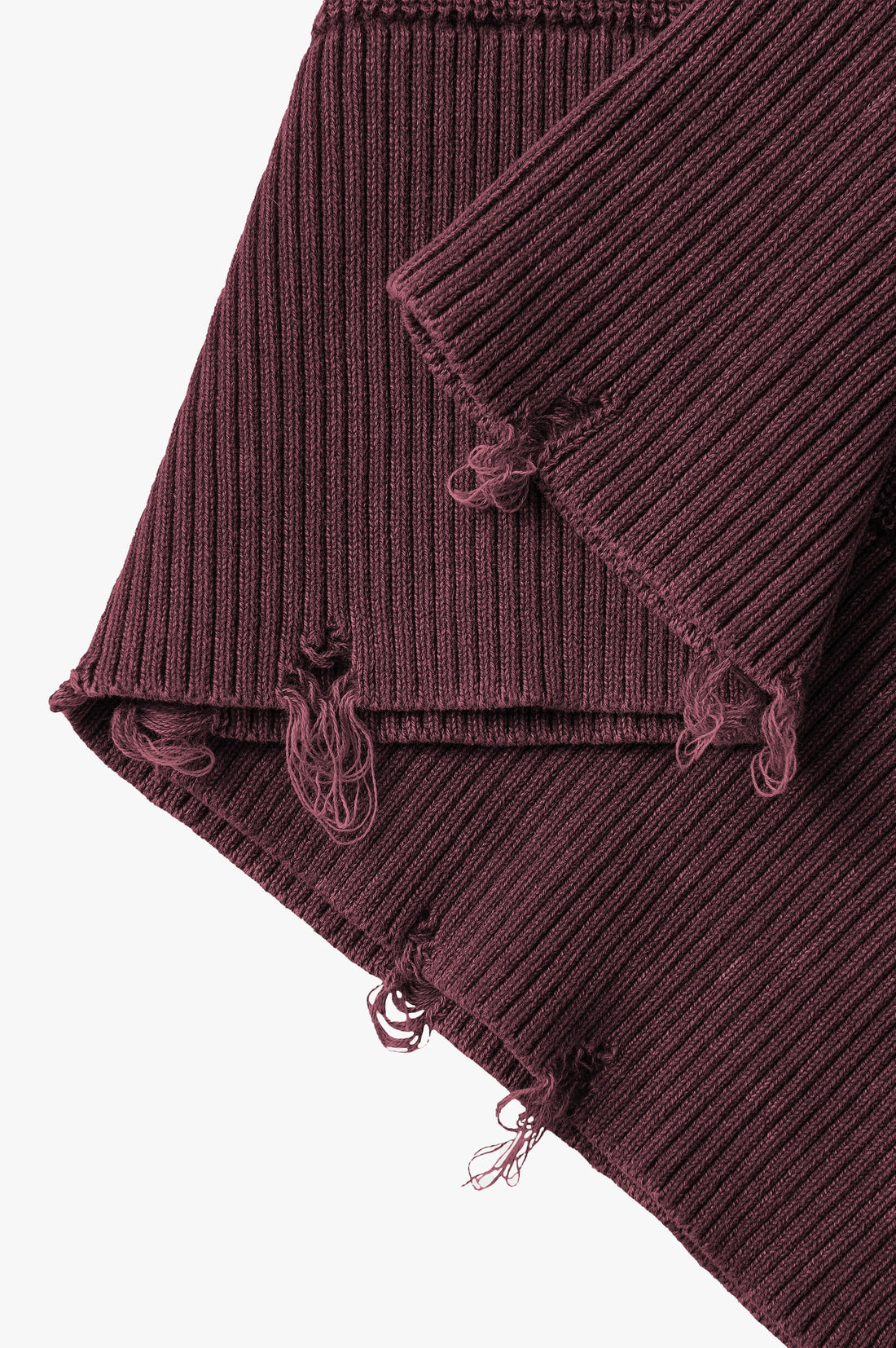 Perfect Cropped Knit Sweater Burgundy