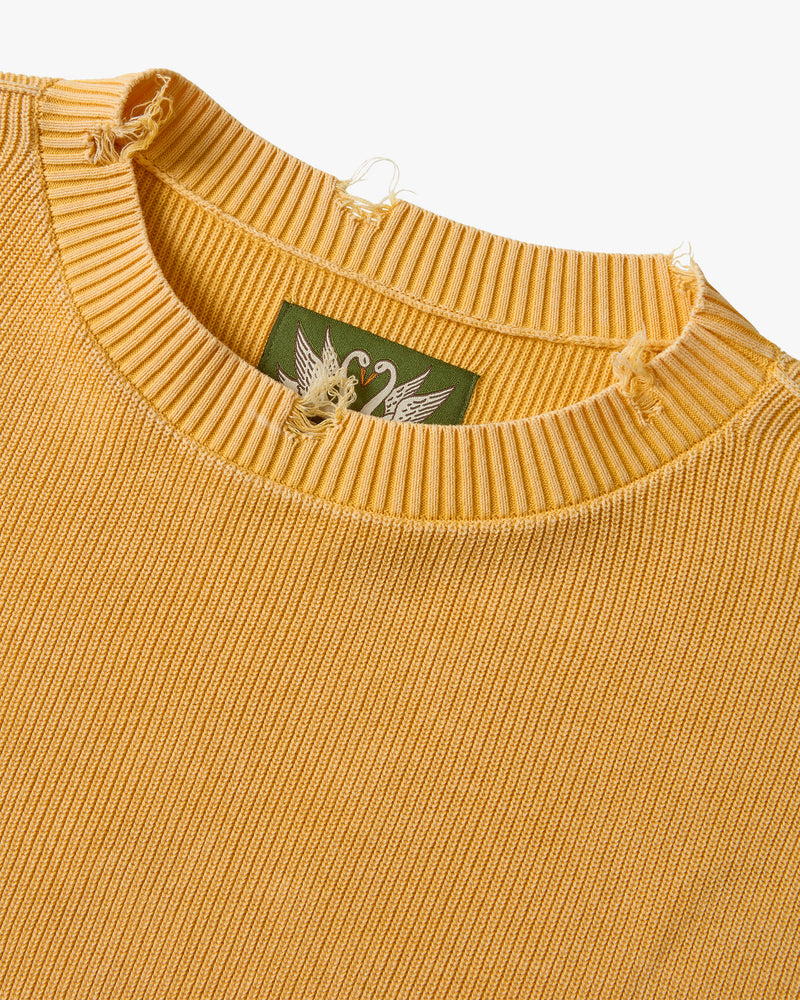 PERFECT CROP KNIT YELLOW