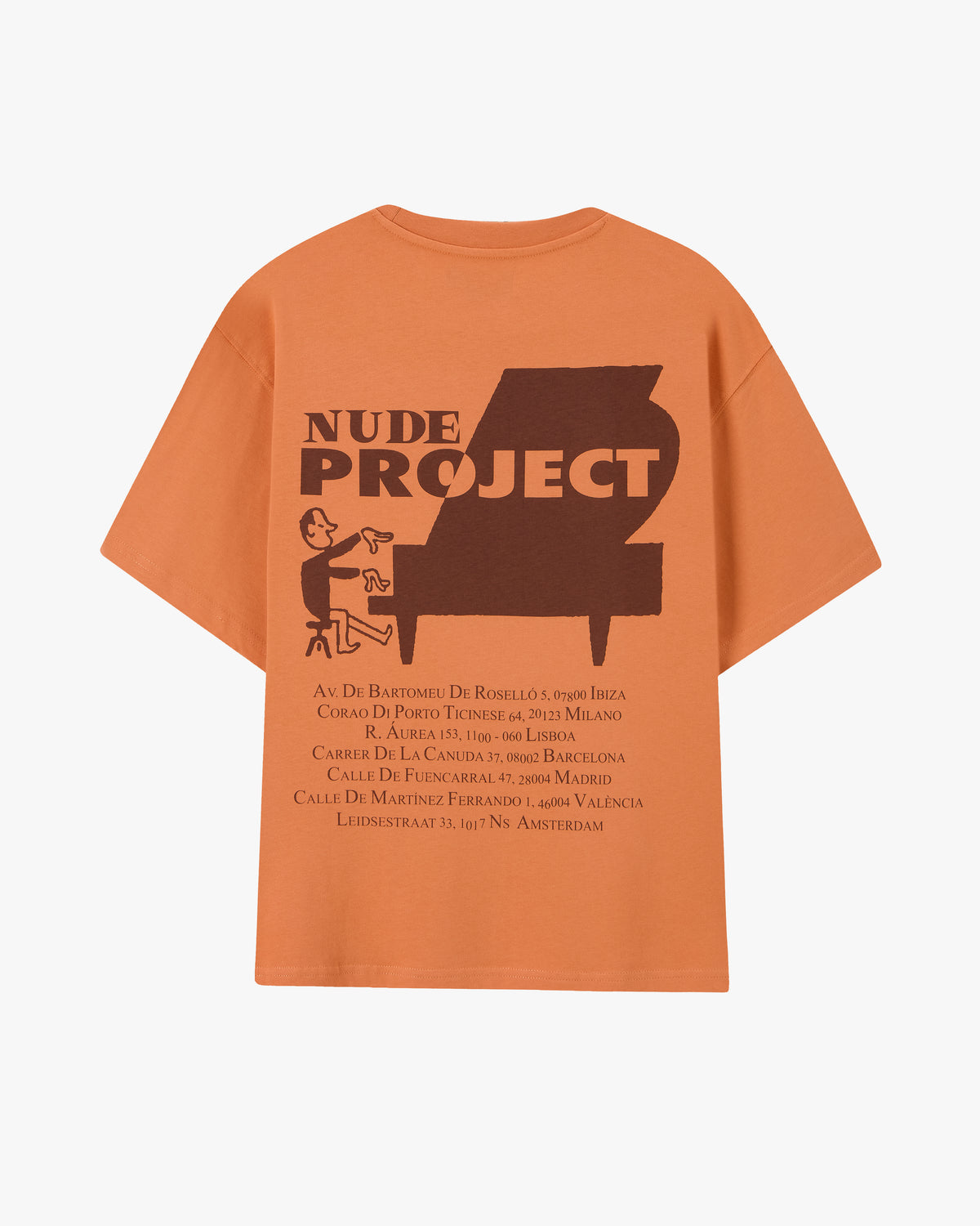 Camiseta Piano Naranja