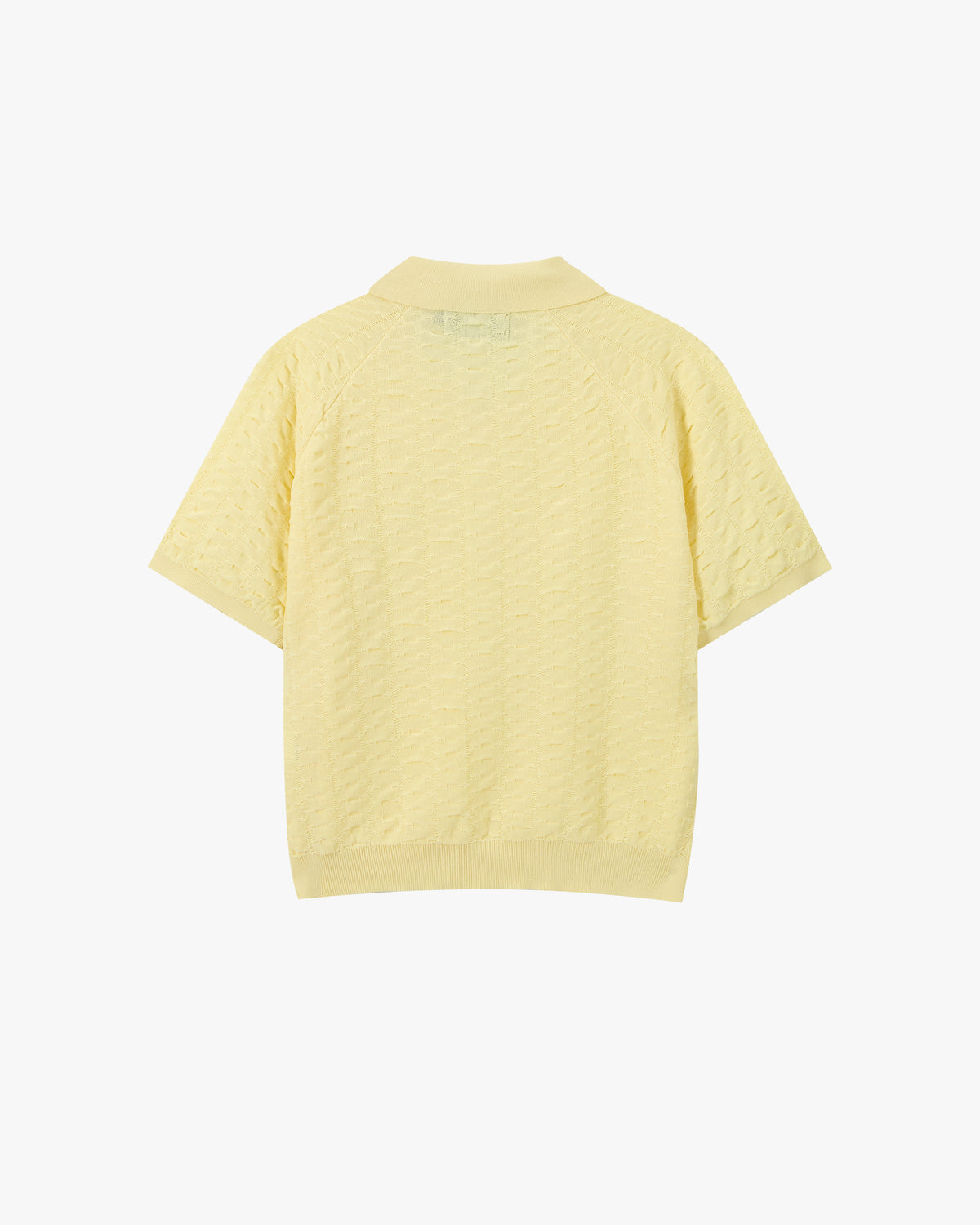 Structure Knit Polo Yellow