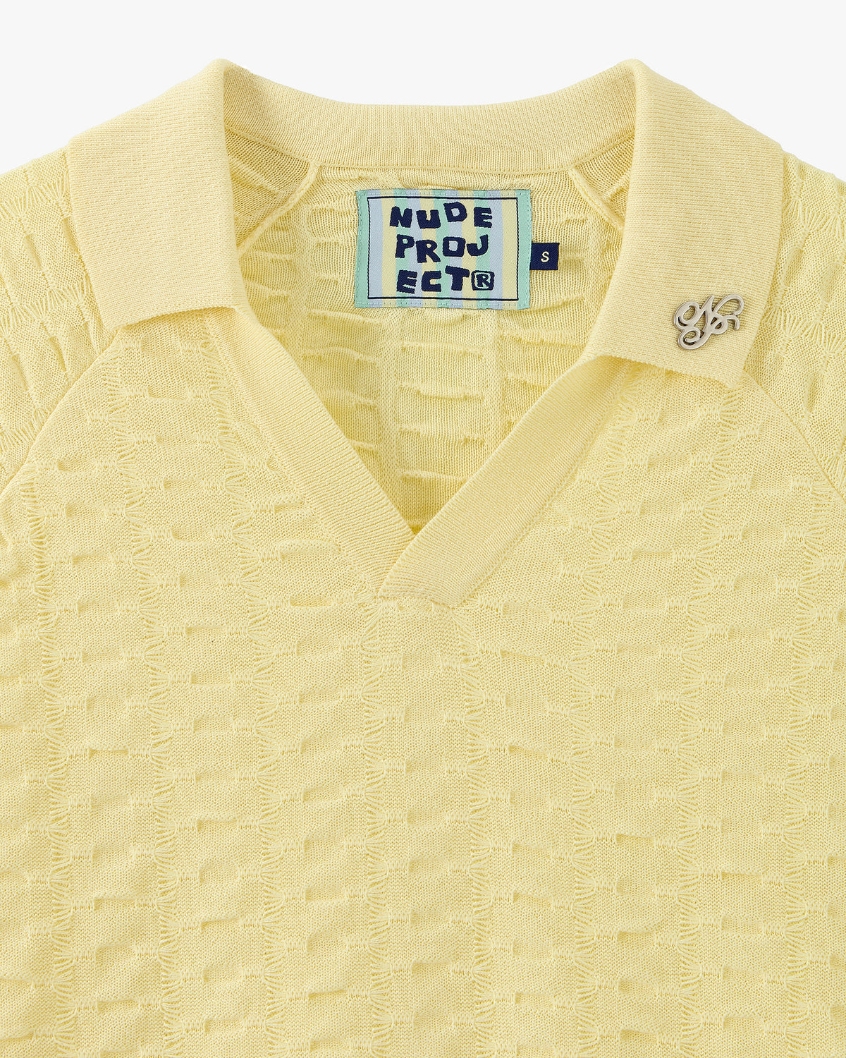 Structure Knit Polo Yellow