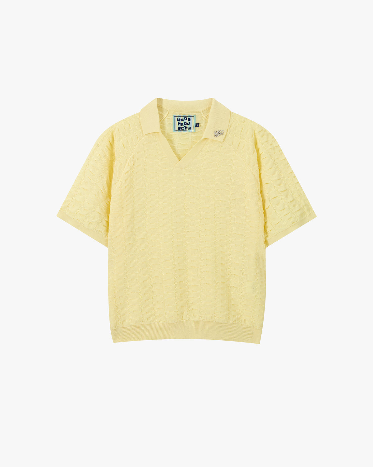 Structure Knit Polo Yellow