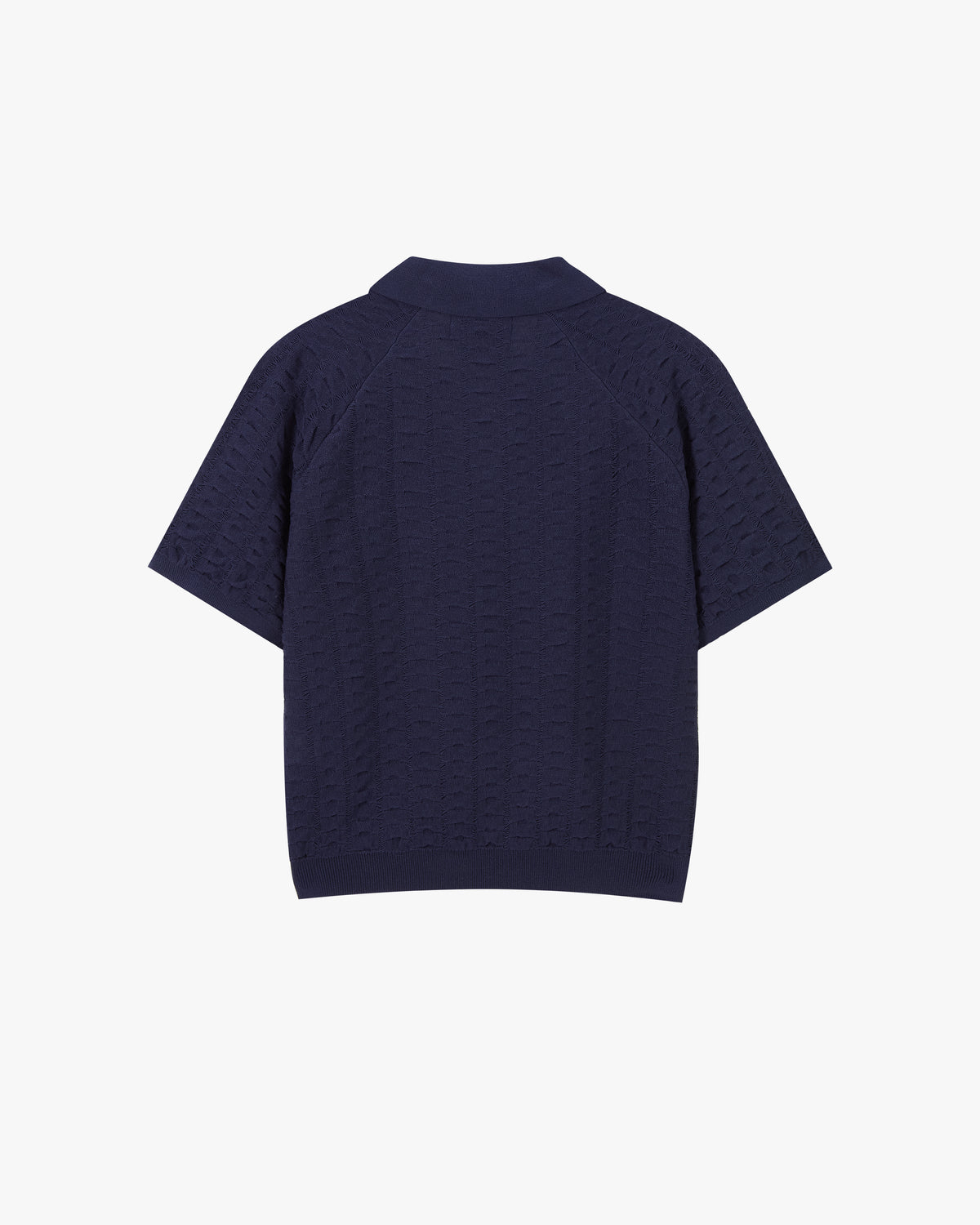 Structure Knit Polo Navy