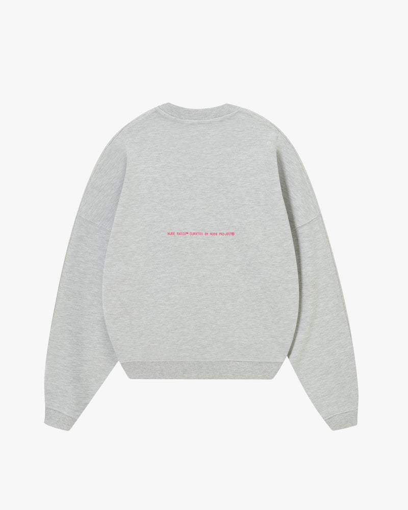 RADIO BOXY CREWNECK GREY MELANGE