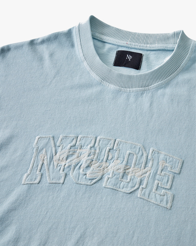 RAW VARSITY TEE BABY BLUE