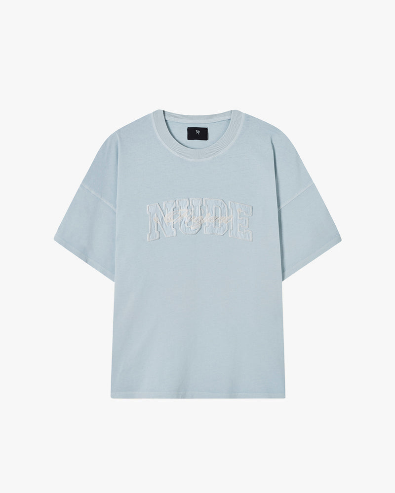 RAW VARSITY TEE BABY BLUE