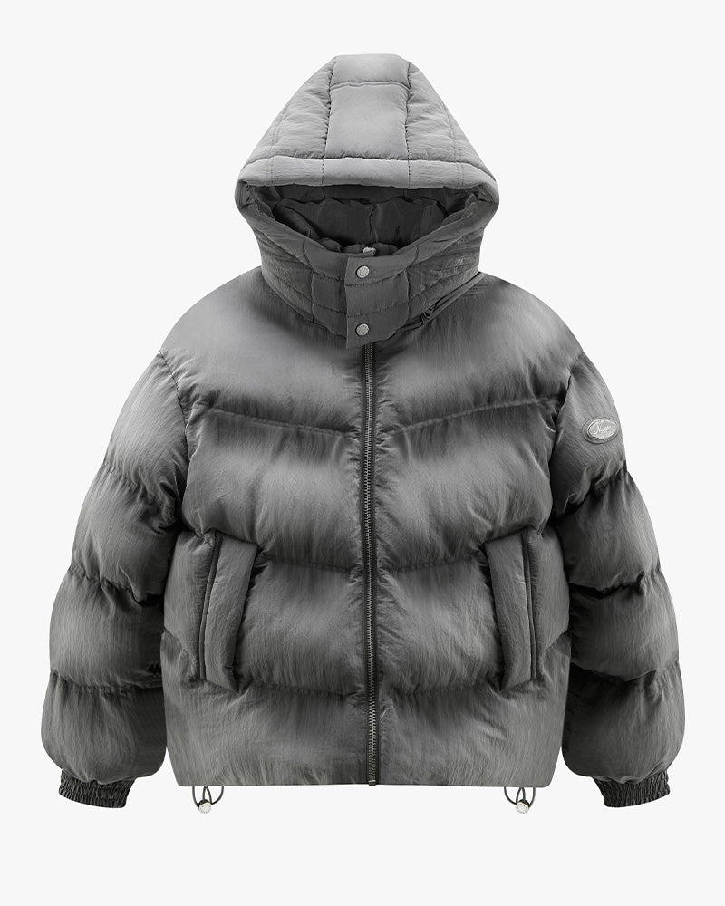 Black and grey puffer jacket online