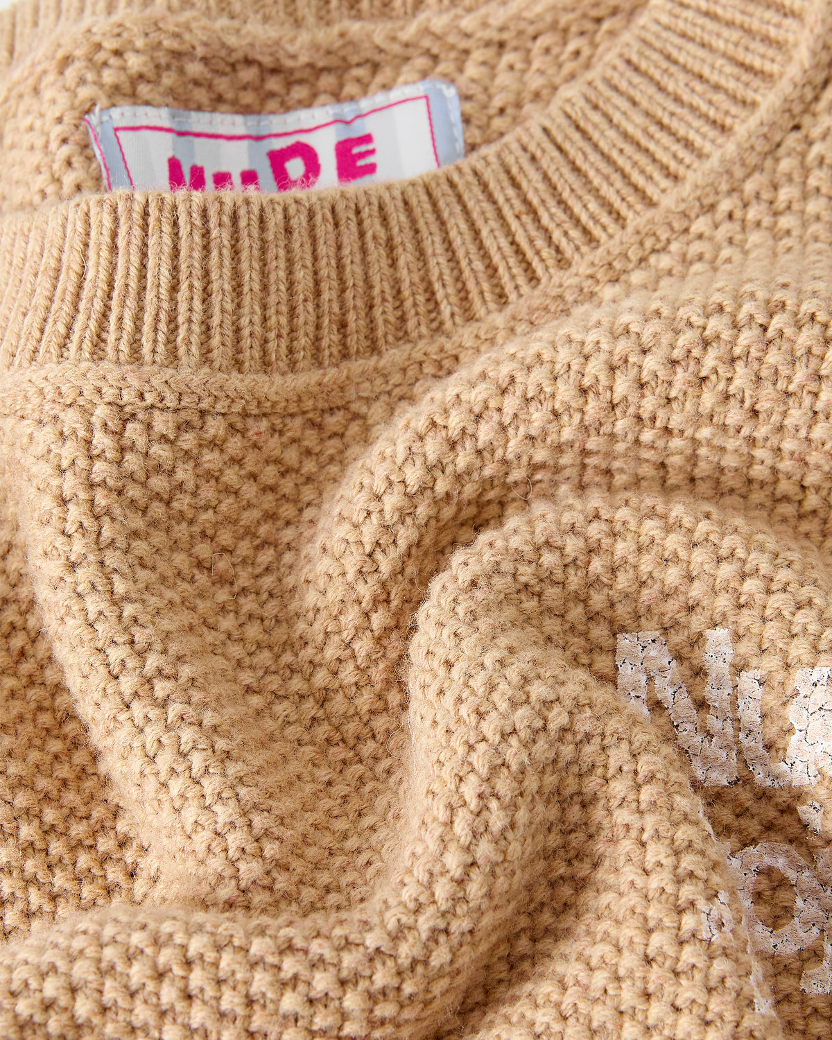 Reversed Seams Knit Sweater Brown