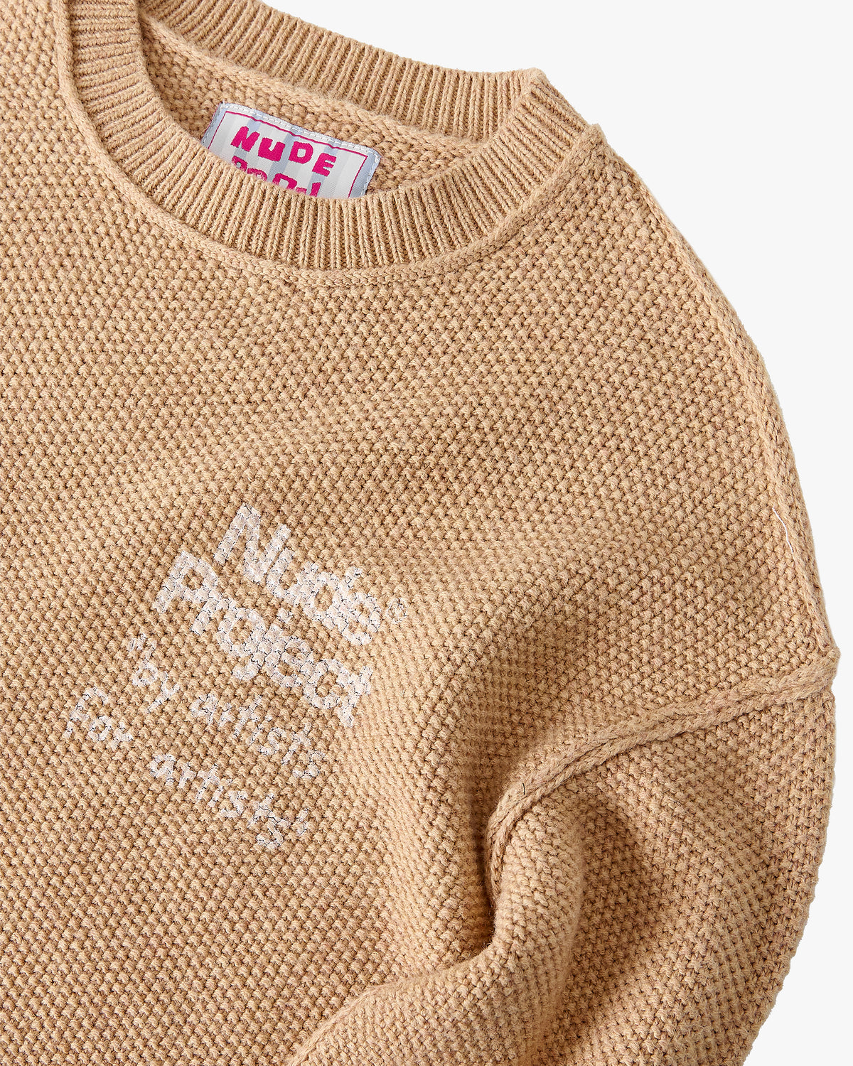 Reversed Seams Knit Sweater Brown