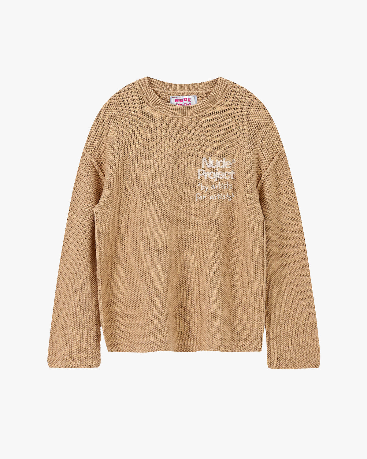 Reversed Seams Knit Sweater Brown