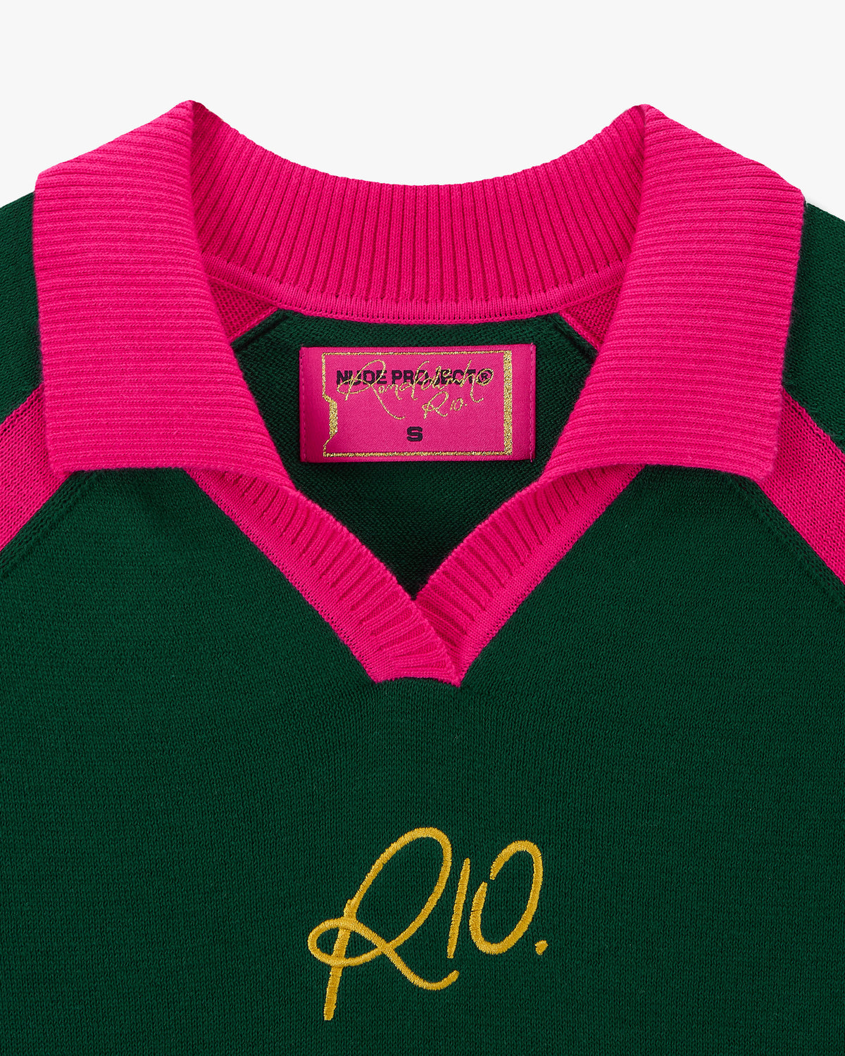 R10 Knit Polo Forest Green